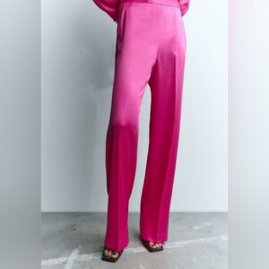 NWOT Zara satin effect trousers